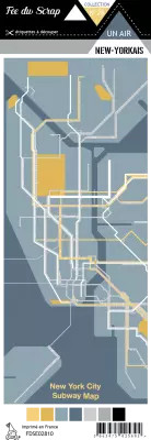 Feuille un air New-Yorkais - plan de m�tro