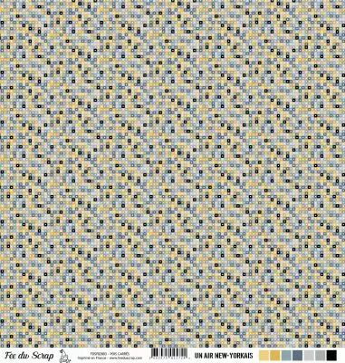 Feuille un air New-Yorkais - pois carr�s