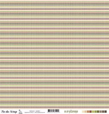 Feuille un air pittoresque - Rayures