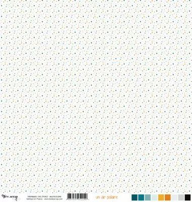Feuille un air polaire - ciel �toil� - multicolore