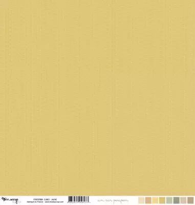 Feuille un air poupon - cubes - jaune