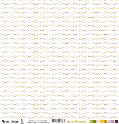 Feuille un air provencal - balade multicolore