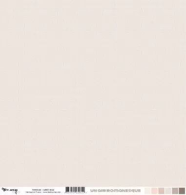 Feuille un air romanesque - carr�s beige