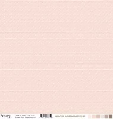 Feuille un air romanesque - cercles ray�s saumon