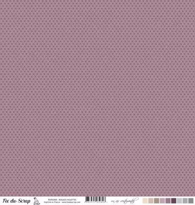 Feuille un air sentimental - Rosaces violettes