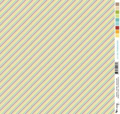 Feuille un air Tha�landais - rayures - multicolore