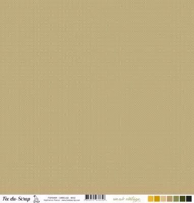 Feuille un air vintage - Carrelage - Beige