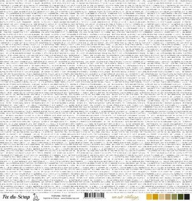 Feuille un air vintage - Texte us� - Noir