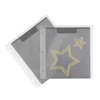Feuilles magn�tiques dans chemise en plastique transparente