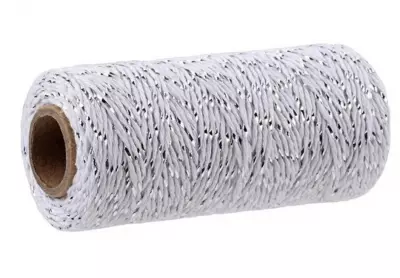 FICELLE BICOLORE TWINE BLANC / ARGENT