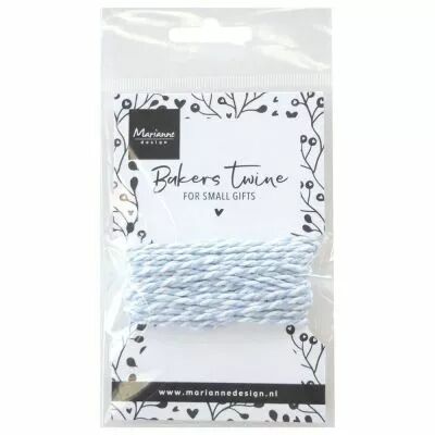 FICELLE BICOLORE TWINE BLEU CIEL / BLANC