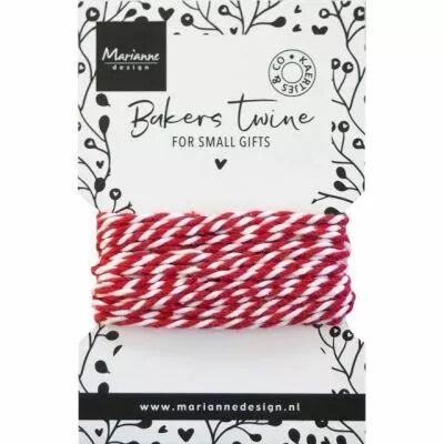 FICELLE BICOLORE TWINE ROUGE / BLANC