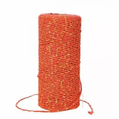 FICELLE BICOLORE TWINE ROUGE / OR
