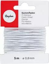 FIL ELASTIQUE BLANCHE 0,6 MMM