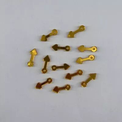 FLIPETTE COEUR EN PLEXI 3MM OR JAUNE