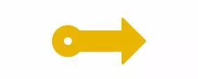 FLIPETTE FLECHE EN PLEXI JAUNE