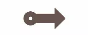 FLIPETTE FLECHE EN PLEXI MARRON