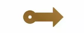 FLIPETTE FLECHE EN PLEXI OR