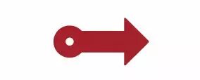 FLIPETTE FLECHE EN PLEXI ROUGE