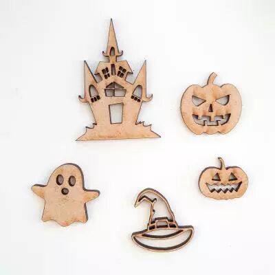 GRAND LOT EMBELLISSEMENTS BOIS - HALLOWEEN