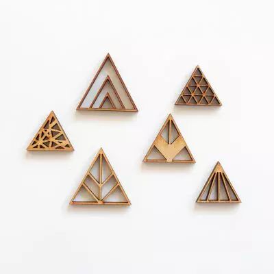 GRAND LOT EMBELLISSEMENTS BOIS - TRIANGLES