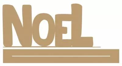 GRAND MOT AVEC BANDE NOEL + RAIL MDF 3 MM