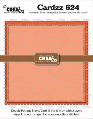 Grande matrice de coupe Double Postage Stamp Card Square
