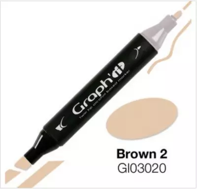GRAPH\'IT Marqueur alcool 03020 - BROWN 2