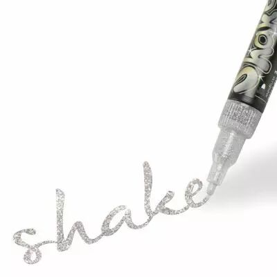GRAPH\'IT SHAKE MARQUEUR � PAILLETTES POINTE FINE 3MM - GLITTER SILVER