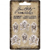 Idea-Ology Metal Adornments 6/Pkg Skulls & Spiders