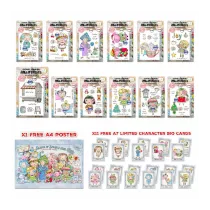 Janet Klein Season Of Sparkle Stamp Bundle + A4 Free Poster and Bio Cards