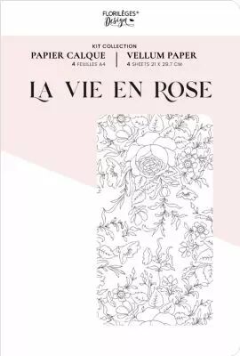 Kit 4 calques A4 LA VIE EN ROSE