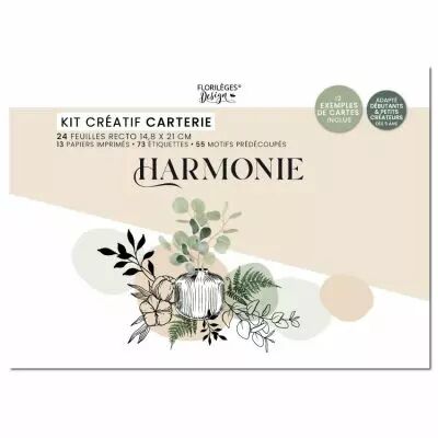 Kit cr�atif 12 cartes HARMONIE