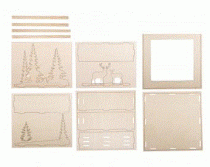 Kit en bois - Cadre à motifs 3D Pays Hivernal
