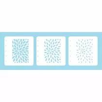Layered Combi Stencil Set sunburst 3pcs,