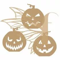 LOT 3 CITROUILLES A POSER MDF 3 MM