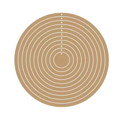 LOT DE 10 CERCLES A DECORER MDF 3 MM