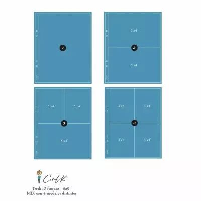 Lot de 10 pochettes pour albums cocoloko 6\ X8\ 