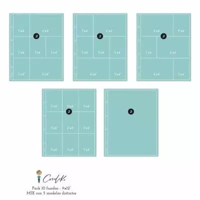 Lot de 10 pochettes pour albums cocoloko 9\ X12\ 