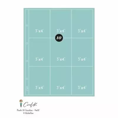 Lot de 10 pochettes pour albums cocoloko 9\ X12\ 