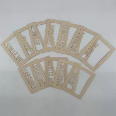 LOT DE 12 CARTES PROJECT LIFE CADRES MOTS DE LA PHOTO - KRAFT CLAIR