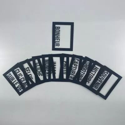 LOT DE 12 CARTES PROJECT LIFE CADRES MOTS DE LA PHOTO - NOIR