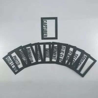 LOT DE 12 CARTES PROJECT LIFE CADRES MOTS DE LA PHOTO - VERT