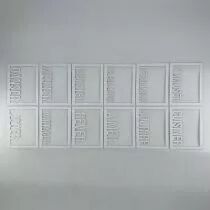 LOT DE 12 CARTES PROJECT LIFE CADRES MOTS DU QUOTIDIEN - BLANC