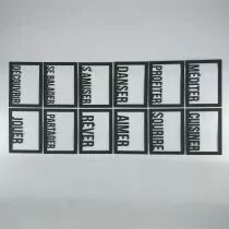 LOT DE 12 CARTES PROJECT LIFE CADRES MOTS DU QUOTIDIEN - VERT