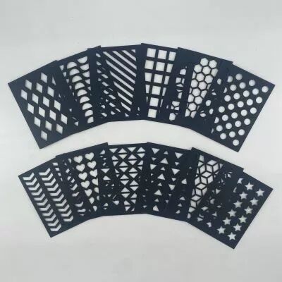 LOT DE 12 CARTES PROJECT LIFE FORMES GEOMETRIQUES - NOIR