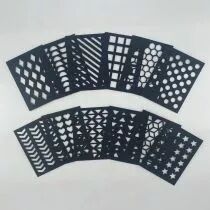 LOT DE 12 CARTES PROJECT LIFE FORMES GEOMETRIQUES - NOIR