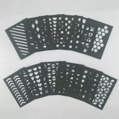 LOT DE 12 CARTES PROJECT LIFE FORMES GEOMETRIQUES - VERT