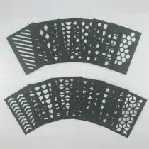 LOT DE 12 CARTES PROJECT LIFE FORMES GEOMETRIQUES - VERT