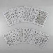 LOT DE 12 CARTES PROJECT LIFE MOTIFS EVIDES - BLANC